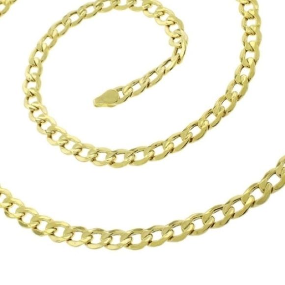 14K 6MM Solid Gold Cuban Chain Wide 22" Long New